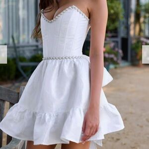 V. Chapman Evie Brocade Mini Dress